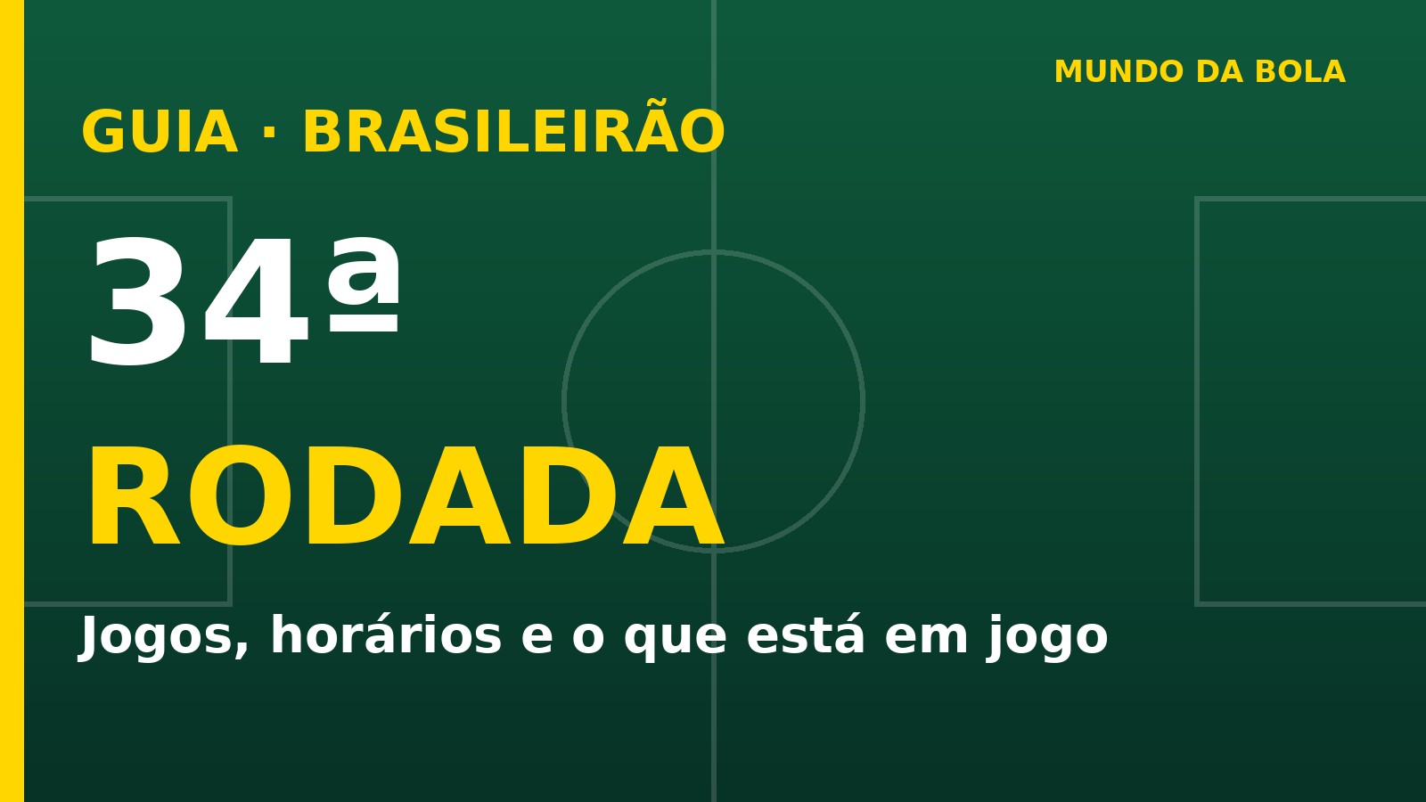 Guia da 34ª rodada do Brasileirão 2026